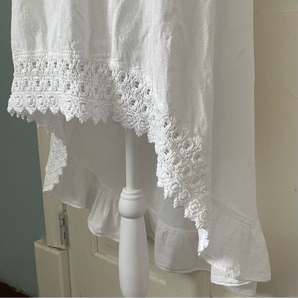 Blanco by Nature 100% Peruvian Cotton Taylor Sun Dress Medium White Beach Boho - Picture 10 of 11